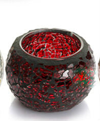 Mosaic Glass Candle Holder