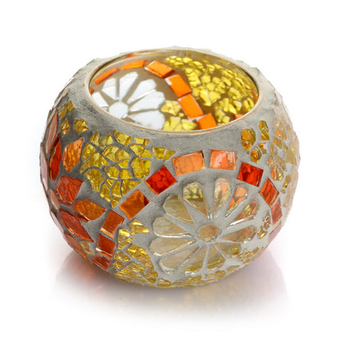 Mosaic Glass Candle Holder