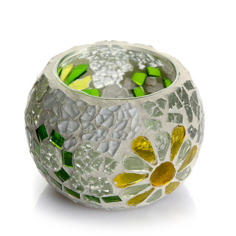 Mosaic Glass Candle Holder
