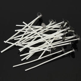 Waxed Candle Wick with Sustainer Tab