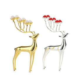 Steel Deer Holder and Candles Set