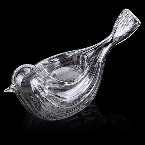 Bird Shape Glass Candle Holder
