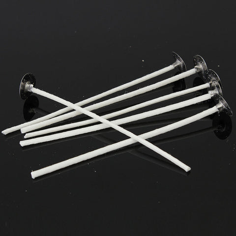 Waxed Candle Wick with Sustainer Tab